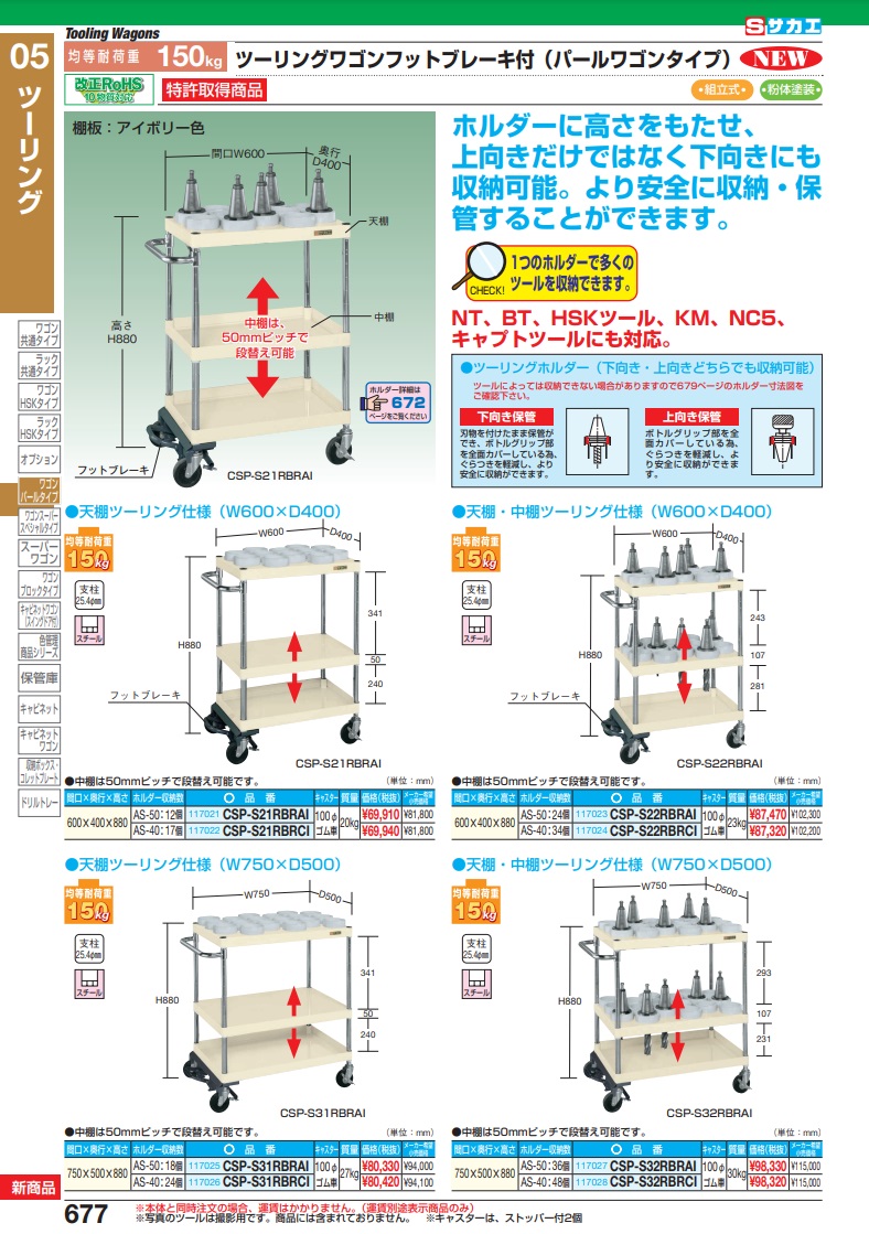 直送品】 サカエ ツーリングワゴン（パールワゴンタイプ・フット