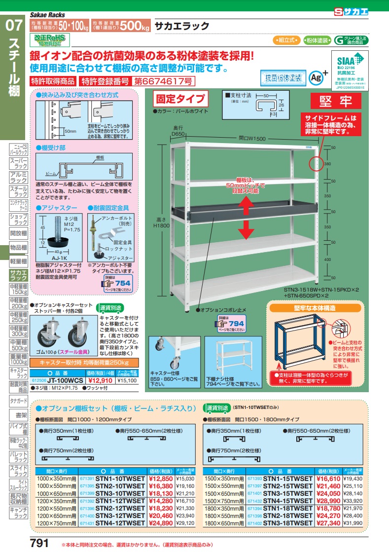 サカエ サカエラック用オプション棚板セット ＳＴＮ２－１５ＴＷＳＥＴ