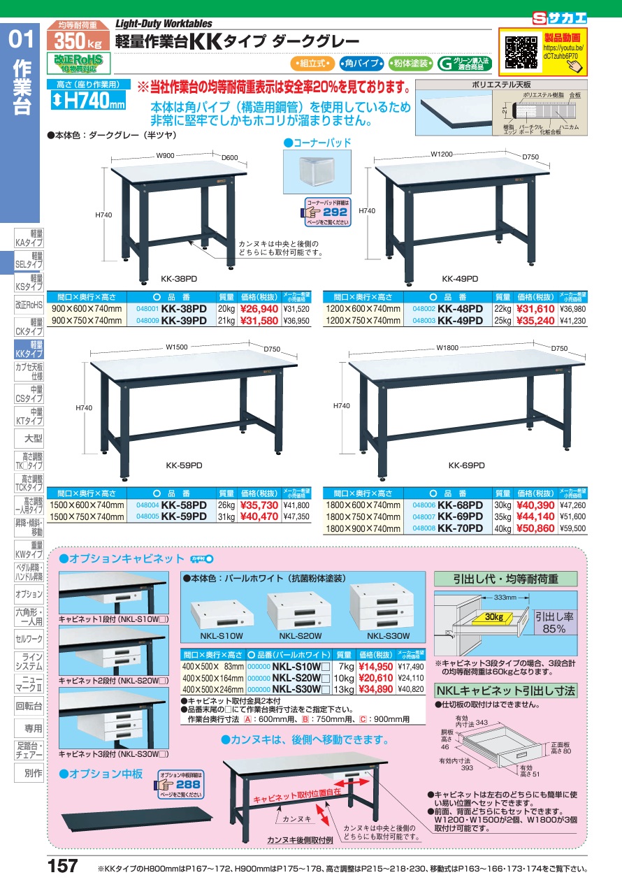 【直送品】 サカエ 軽量作業台KKタイプ KK-49PD (048003) 【大型】｜kouguyasan｜02