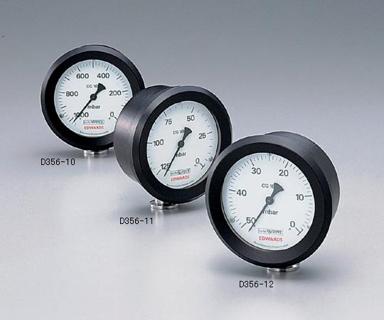 直送品】 アズワン キャップスルダイヤルゲージ(真空計) D356-12 (1