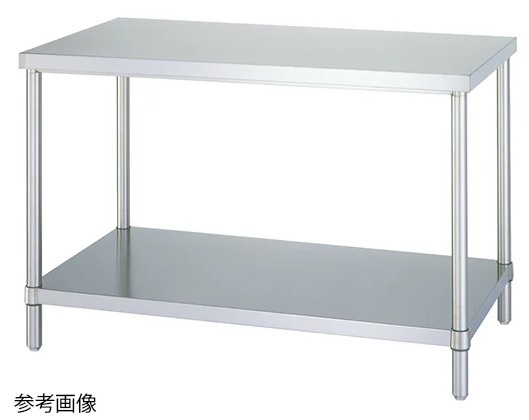 ポイント15倍】【直送品】 アズワン ステンレス作業台(ベタ棚) 900×600×800mm WBN-9060 (1-7835-25)  《実験設備・保管》 【大型】 - その他デスク・机