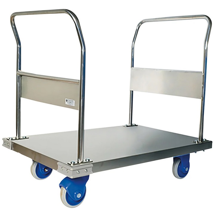 【直送品】 アズワン 静音ステンレス台車 両ハンドル 積載荷重300kg SUS-303GS (3-4799-07) 《実験設備・保管》