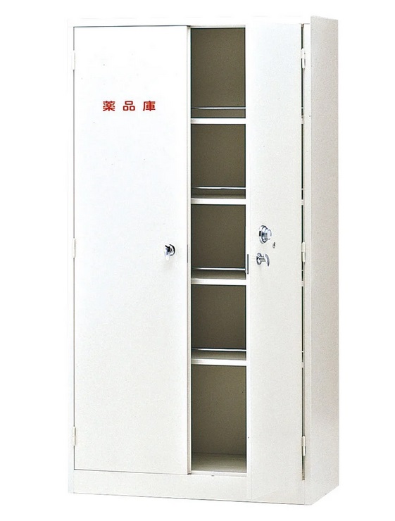 【直送品】 アズワン 薬品保管庫 950×450×1790mm 36DR・OW (3-5309-23) 《実験設備・保管》 【大型】