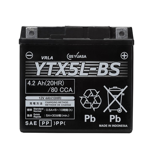 【直送品】 GSユアサ バッテリー バイク用 VRLA 制御弁式 液入・充電済み 12V YTX5L BS (YTX5L BS GY3 C) :k gsy ytx5l bs:工具屋さん