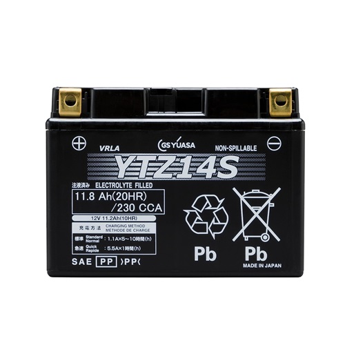 【直送品】 GSユアサ バッテリー バイク用 VRLA 制御弁式 液入・充電済み 12V YTZ14S (YTZ14S GY C) :k gsy ytz14s:工具屋さん