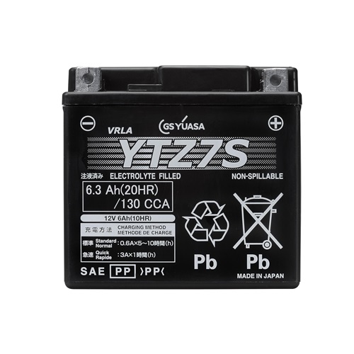 GS YUASA YTZ7S VRLAバッテリー 直送品】 GSユアサ バッテリー バイク用 VRLA 制御弁式 液入