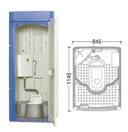 【直送品】 ハマネツ 仮設トイレ (水洗) TU iXJH (1521100) 《兼用和式タイプ》 【受注生産】 【大型】 :k hama 1521100:工具屋さん