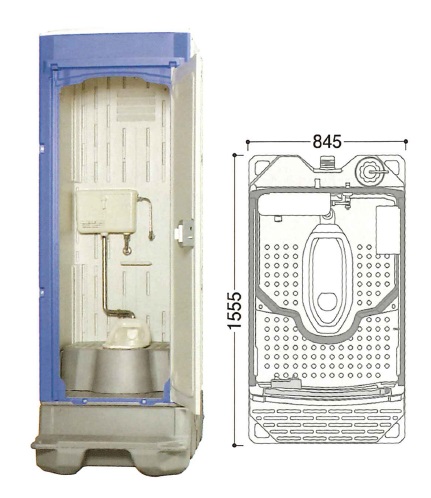 【ポイント15倍】【直送品】 ハマネツ 仮設トイレ (簡易水洗) TU iXF (1523100) 《兼用和式タイプ》 【受注生産】 【大型】 :hama 1523100:工具屋さん