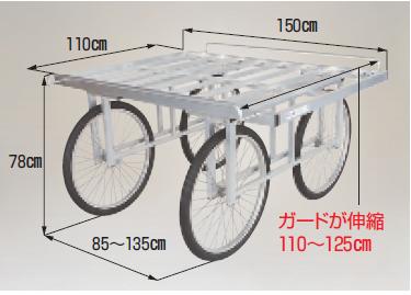 【ポイント15倍】【直送品】 ハラックス 楽太郎 アルミ製 収穫台車(強力型) RA 500 エアータイヤ(26X1.95T) 【大型】 :harax ra 500:工具屋さん