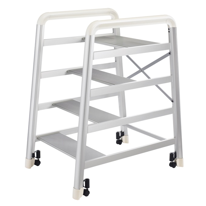 【ポイント15倍】【直送品】 長谷川工業 ハセガワ 踏台 キャンバー DE2.0-4S (16397) シルバー 【大型】