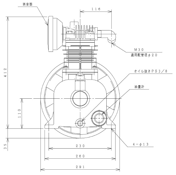 直送品】 日立 給油式ベビコン 1.5P-9.5CV 圧縮機のみ 【大型】 : k