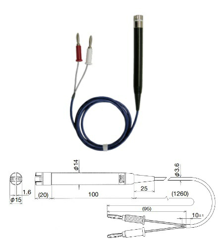 共立電気計器 Kタイプ温度プローブ 8406 (オプション)