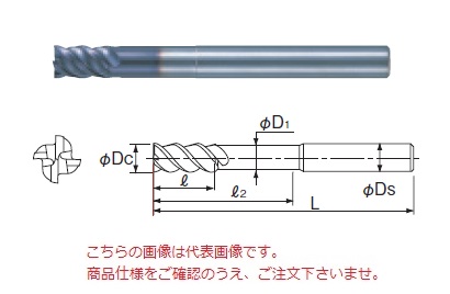 不二越 (ナチ) 超硬エンドミル 4GEOLS12 (X's ミルジオロングシャンク)