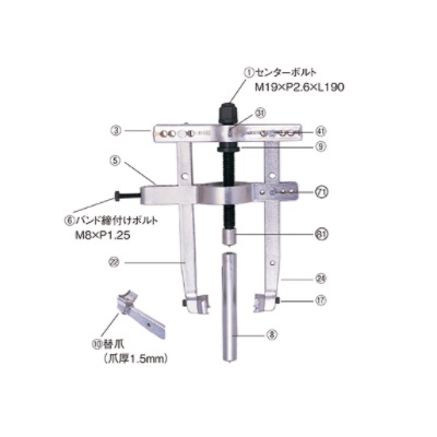 日平機器 トランスミッションベアリングプーラー HTM 150B :k nipp htm 150b:工具屋さん