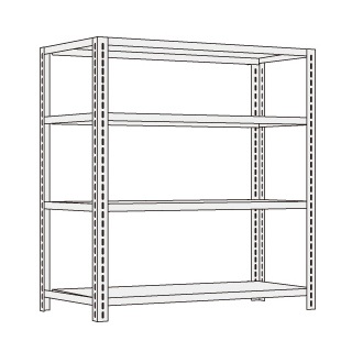 【ポイント15倍】【直送品】 サカエ ショップラック（均等耐荷重：８０ＫＧ／段・４段タイプ） SHR 1314P (026133) 【大型】 :saka shr 1314p:工具屋さん