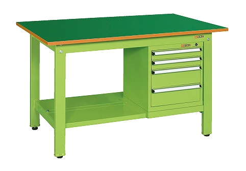 【直送品】 サカエ 軽量作業台KKタイプ(スモールキャビネット付) KK-59FSL4 (041503) 【大型】