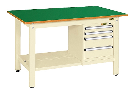 【直送品】 サカエ 軽量作業台KKタイプ(スモールキャビネット付) KK-59FSL4IG (041581) 【大型】