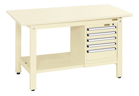 【直送品】 サカエ 軽量作業台KKタイプ(スモールキャビネット付) KK-59SSL5I (041590) 【大型】
