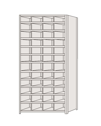 【ポイント15倍】【直送品】 サカエ 区分棚 NCAM110-412 (184140) 【特大・送料別】