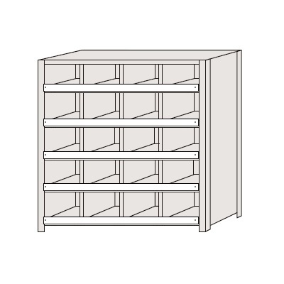 【ポイント15倍】【直送品】 サカエ 区分棚 NCCM710-405 (184164) 【特大・送料別】