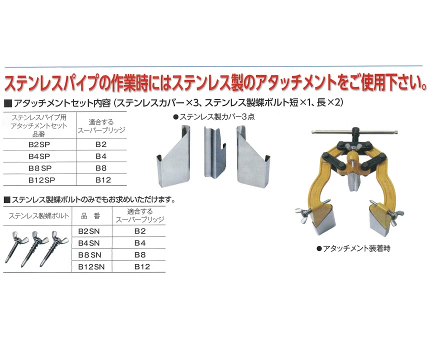 ポイント15倍】【直送品】 スーパーツール スーパーブリッジ用蝶ボルト(ステンレス製) B2SN - その他道具・工具