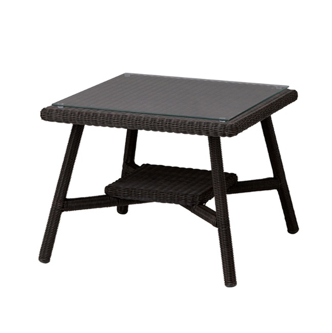 【ポイント15倍】【直送品】 タカショー 庭座 カフェテーブル 600 ダークブラウン KFA-T005 (34691200) 【大型】
