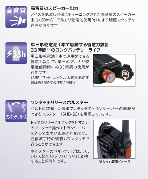 【直送品】 八重洲無線 特定小電力トランシーバー SRS220SA｜kouguyasan｜03
