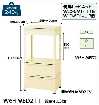 【ポイント15倍】【直送品】 山金工業 ワゴン W6H MBD2 IV 【大型】 :yama w6h mbd2 iv:工具屋さん