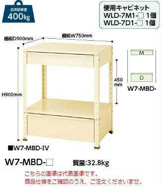 【直送品】 山金工業 ワゴン W7-MBD-G 【法人向け、個人宅配送不可】 【大型】