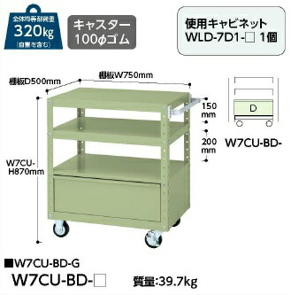 【ポイント15倍】【直送品】 山金工業 スペシャルワゴン W7CU BD G 【大型】 :yama w7cu bd g:工具屋さん