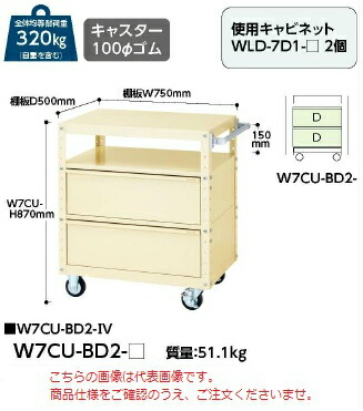 【直送品】 山金工業 スペシャルワゴン W7CU-BD2-G 【大型】