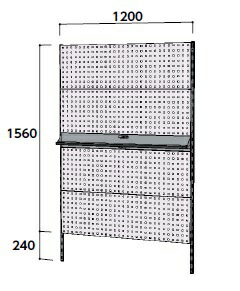 【直送品】 山金工業 壁紙ハンガーパネルシステム 間口1200mm 単体 WH-1218-P4T 【法人向け、個人宅配送不可】 【大型】