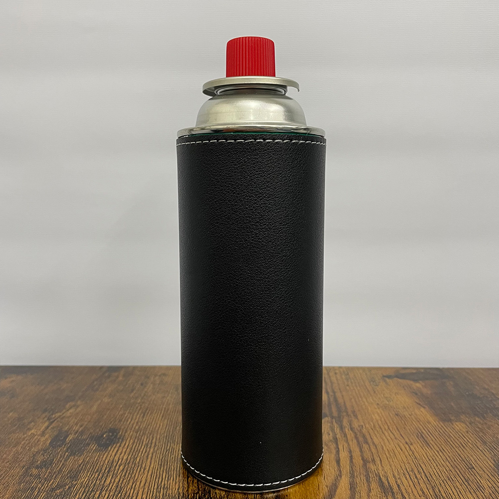 ガス缶カバー cb缶カバー puレザー製 ベルクロ式 ガスボンベ保護