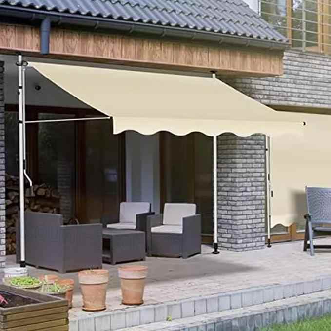 オーニングテント つっぱり日よけ 2m/2.5m/3m/3.5m/4m スクリーン式