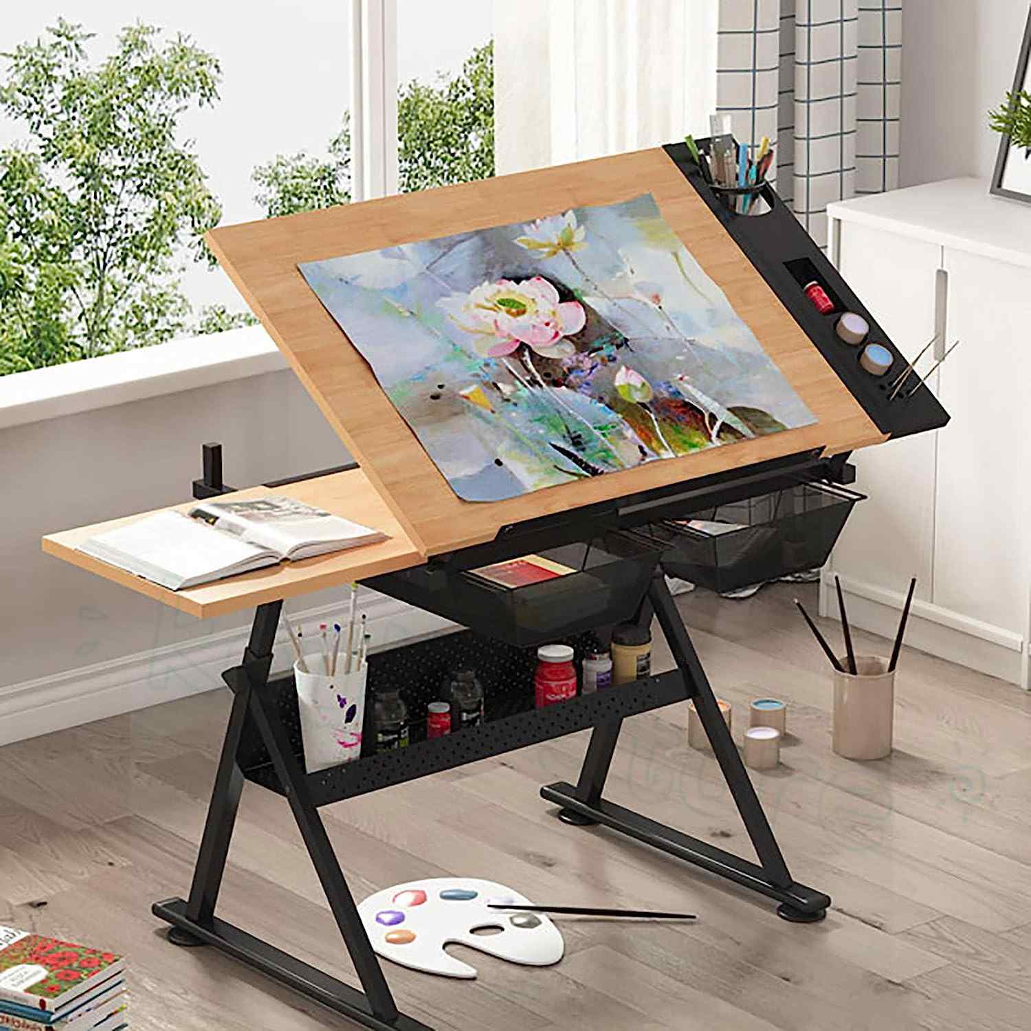 新品⭐️ちょっとした作業台、撮影台、どこでも使える勉強机に　ダンでテーブル！ 絵画テーブル ドローイングテーブル 6 段階の高さ 68-91CM 多機能製図