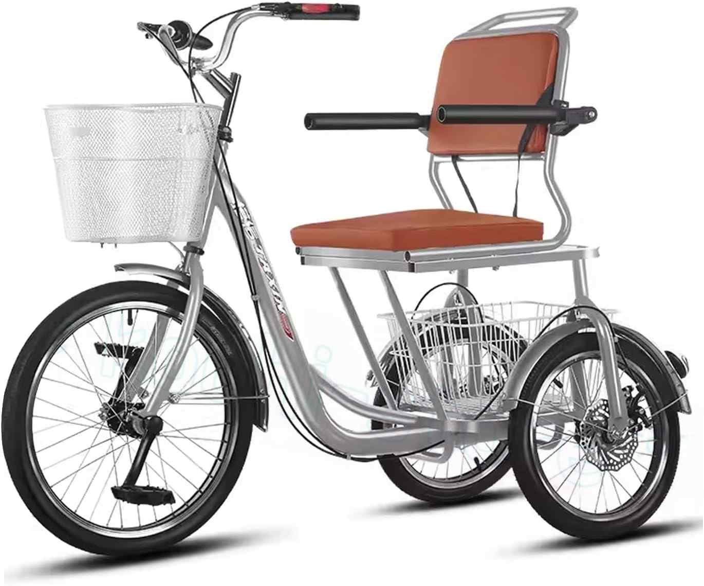 三輪クルーザー自転車 高齢者用三輪自転車 自転車高炭素鋼フレーム 3輪