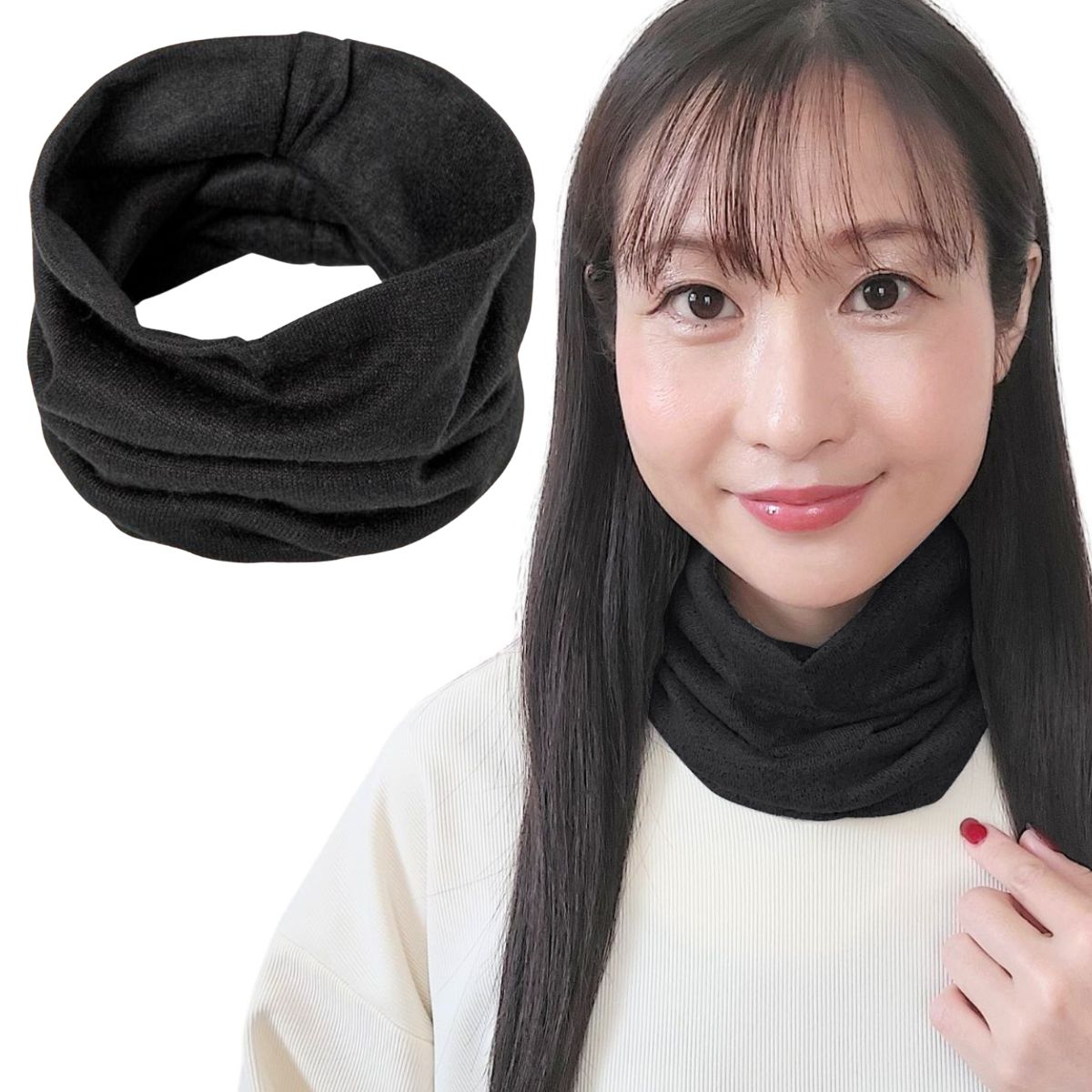 ネックウォーマー 夏用 薄手 綿素材 レディース キッズ兼用 首元カバー ネックガード 軽量 コンパクト ひんやりする日はこれ1枚 通勤 通学 アウトドア にも | ブランド登録なし | 07