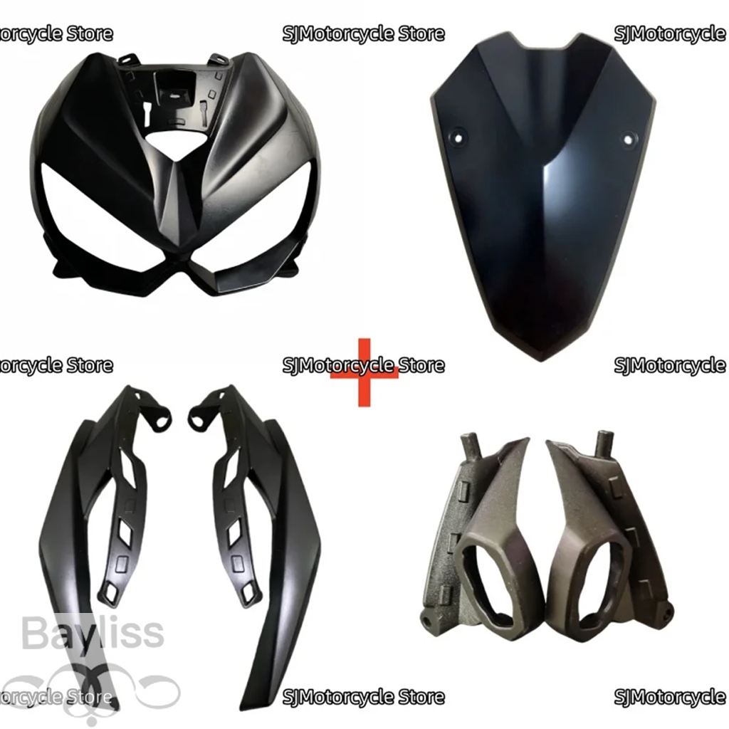 並行輸入品】 マットブラックバイクフロントアッパーフェアリング