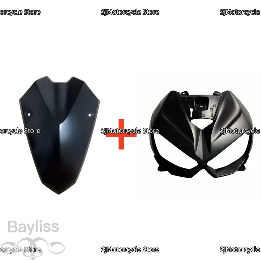 並行輸入品】 マットブラックバイクフロントアッパーフェアリング