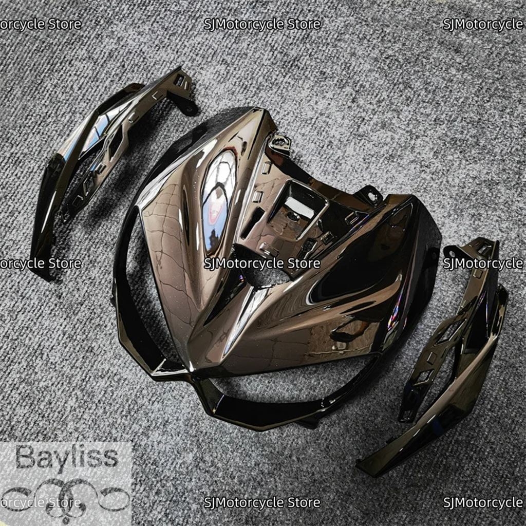 並行輸入品】 ブラックバイクフロントアッパーフェアリングヘッド