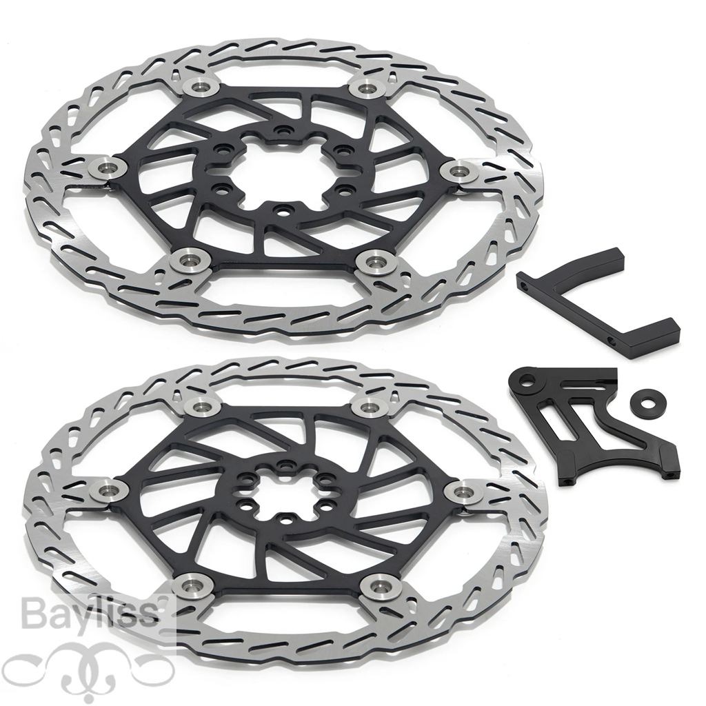 【並行輸入品】 BikingBoy-電動自転車用オーバーサイズディスクアダプター リアディスク用前輪リア 220/250mmの画像