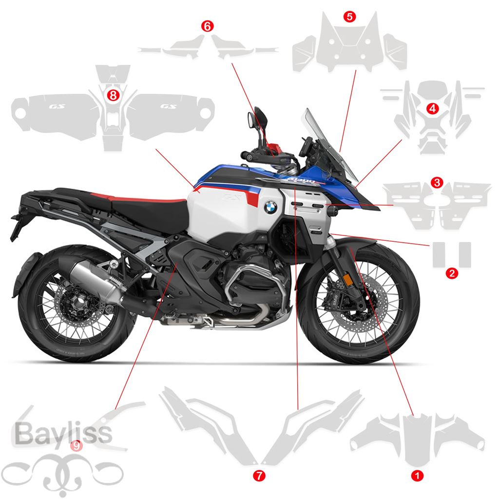 並行輸入品】 新 2025 R1300GS アドベンチャー PPF バイク BMW R 1300