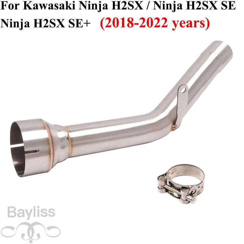 【並行輸入品】 バイクエキゾーストサイレンサー センターマニホールド ステンレス スリップオン カワサキh2sxニンジャh2sx se plus 2018-2021_1