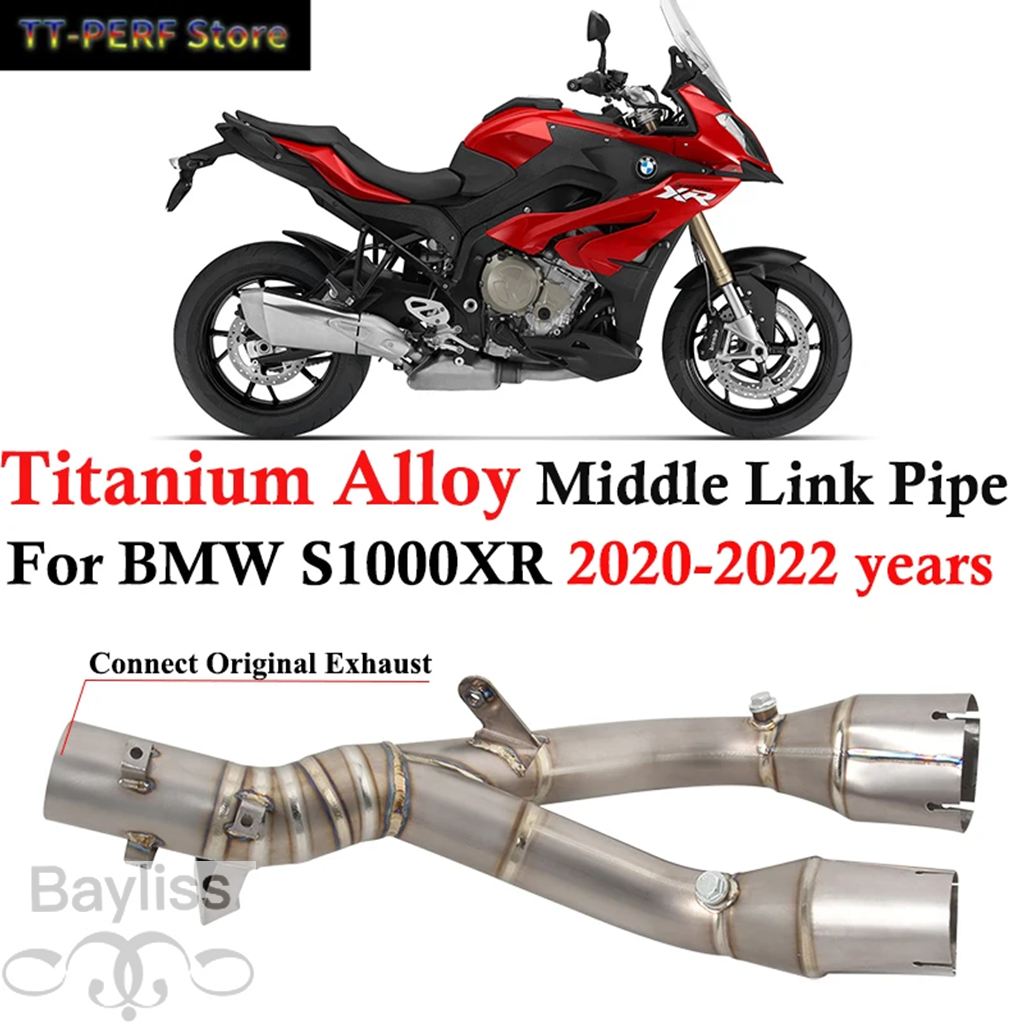 【並行輸入品】 バイク用スリップオンエキゾーストサイレンサー チタン合金 センターマニホールド 排気システム bmw s1000xr s1000 xr 2020 - 2022の画像