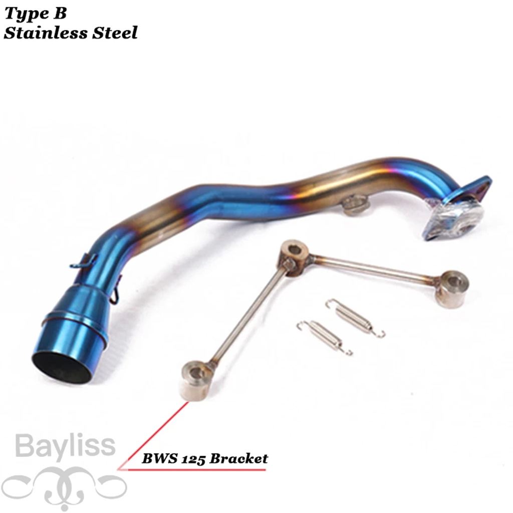 【並行輸入品】 バイク排気フルシステムチタン合金接続リンクチューブフロントリンクパイプyamaha bws 125 CYGNUS-X 125ccの画像