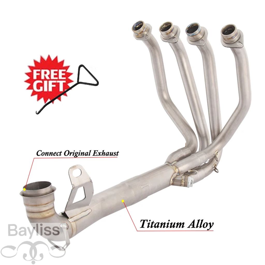 【並行輸入品】 チタン合金スリップオン CFmoto 500SR VOOM 2024 2025 バイク排気システムフロントリンクパイプエスケープ接続オリジナルマフラー_1