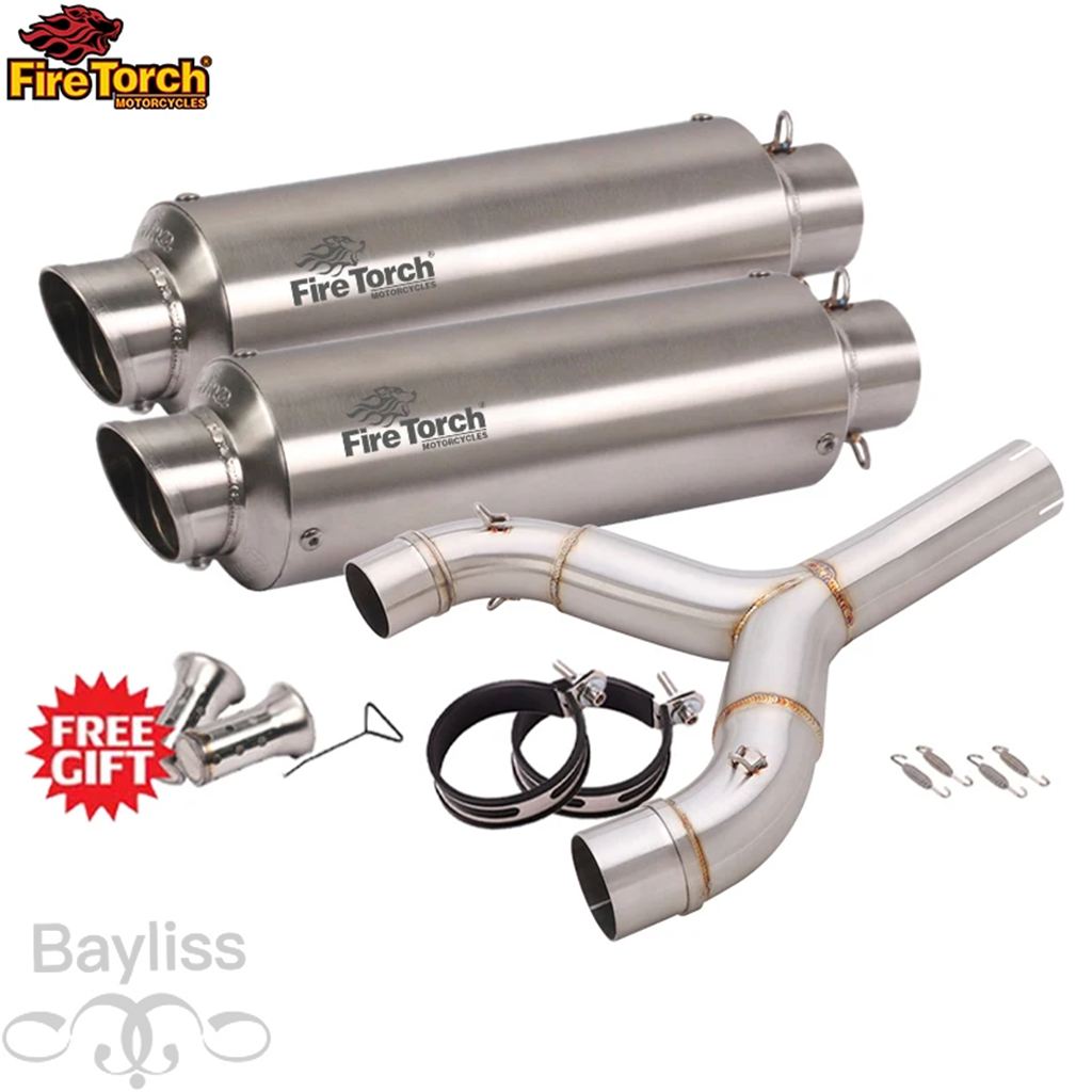 【並行輸入品】 スリップアプリリアdorsoduro 750 2008-2016 Smv750 smv 750 dorsoduro Dd750 midパイプエスパスモト接続カーボン51mmマフラーの画像