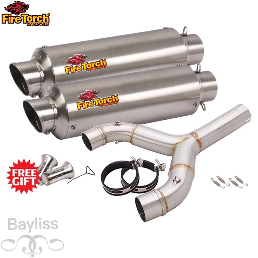 【並行輸入品】 スリップアプリリアdorsoduro 750 2008-2016 Smv750 smv 750 dorsoduro Dd750 midパイプエスパスモト接続カーボン51mmマフラーの画像