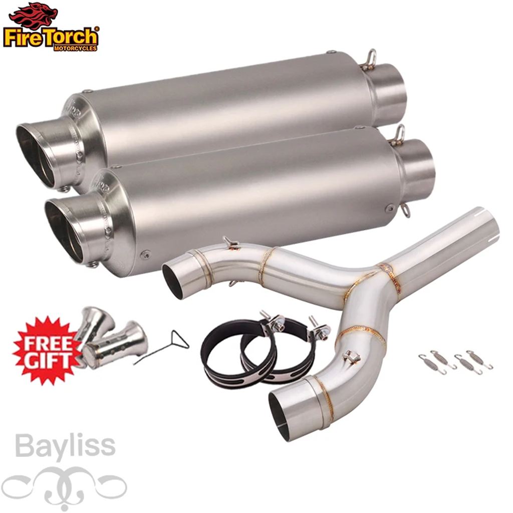 【並行輸入品】 スリップアプリリアdorsoduro 750 2008-2016 Smv750 smv 750 dorsoduro Dd750 midパイプエスパスモト接続カーボン51mmマフラーの画像