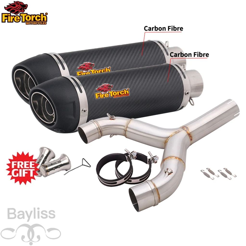 【並行輸入品】 スリップアプリリアdorsoduro 750 2008-2016 Smv750 smv 750 dorsoduro Dd750 midパイプエスパスモト接続カーボン51mmマフラーの画像